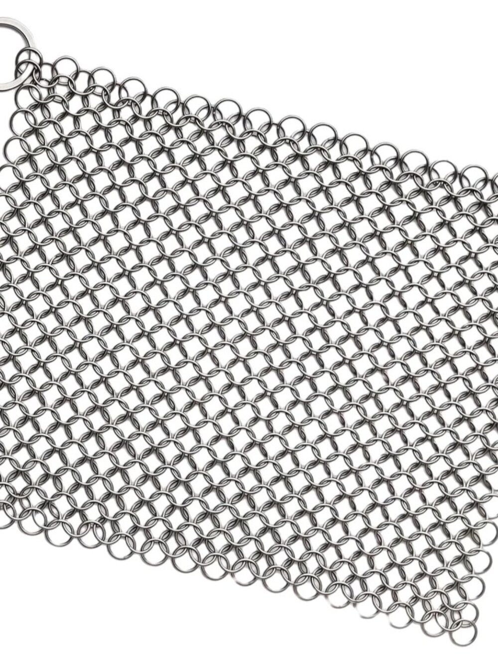 8"x6" Cast Iron Scrubber Stainless Steel Chainmail Cleaner for Pre-Seasoned Pans